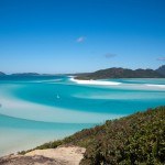 Linda praia de Whitehaven.