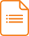 Ícone em laranja representando formulário